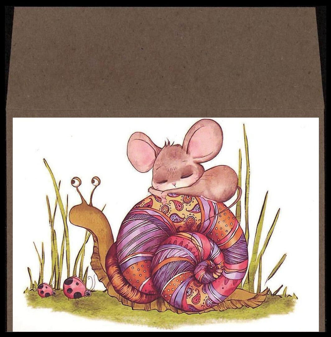 Notecard – Mouse – Any Occasion – Blank Inside – 3 1/2″ x 5″ – CL106G