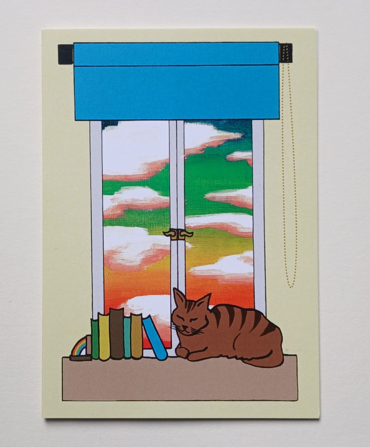 Cat on the Windowsill All Occasion Greeting Cards