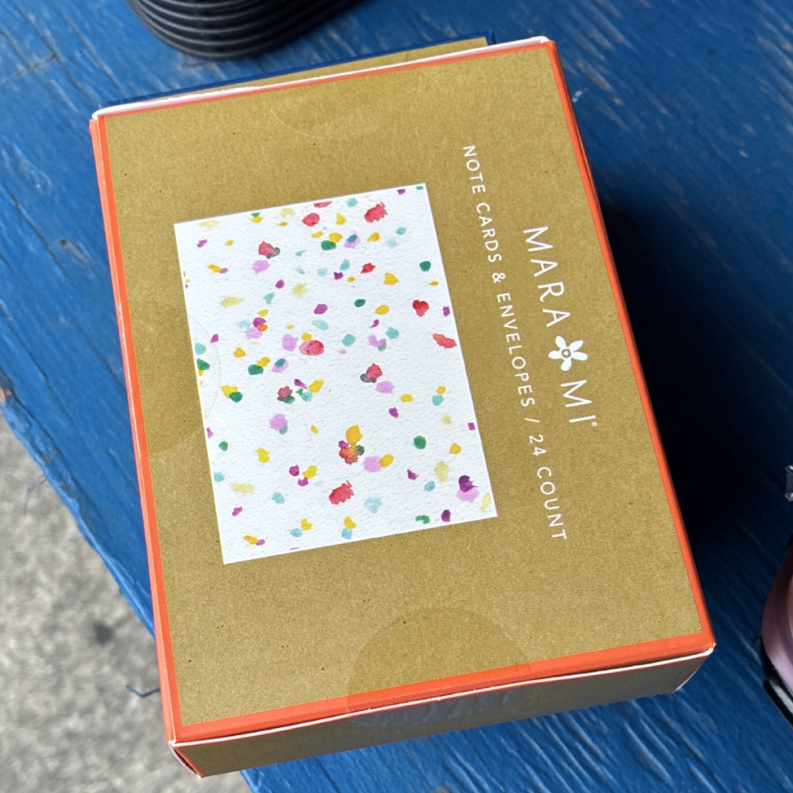 Mara-Mi Notecards Confetti Pattern Multicolor 24 Count Including Envelopes