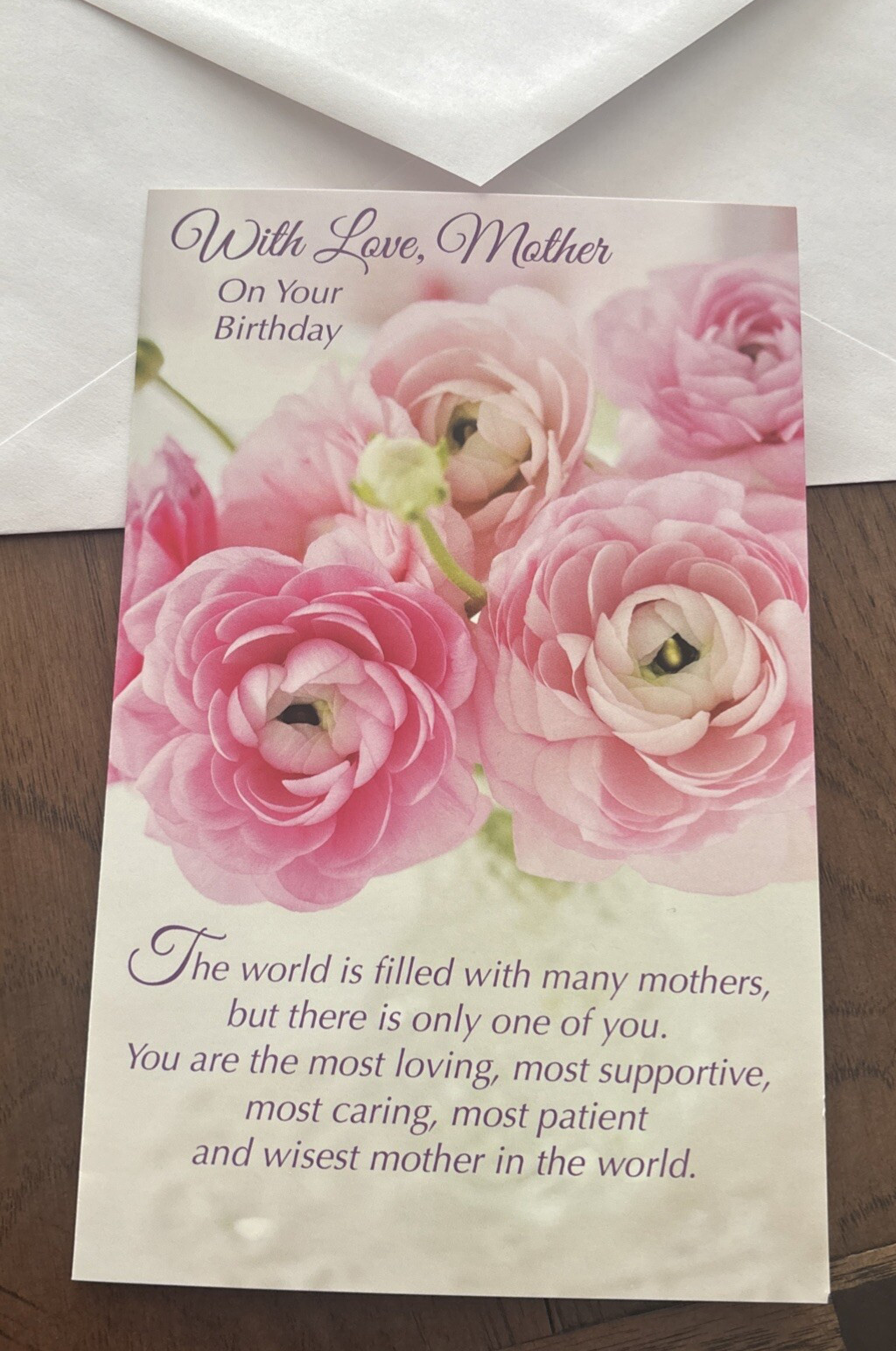 Birthday Mother With Love Grateful Caring 5’x7.75″ Stockwell Greeting Card