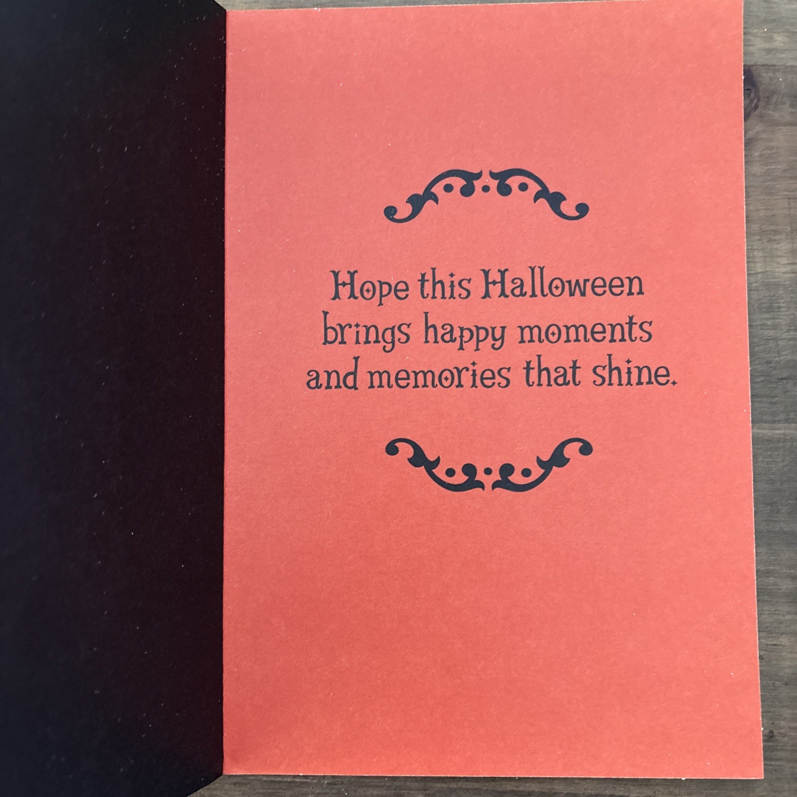 Hallmark Happy Halloween Greeting Card “Trick Or Treat” With Glitter