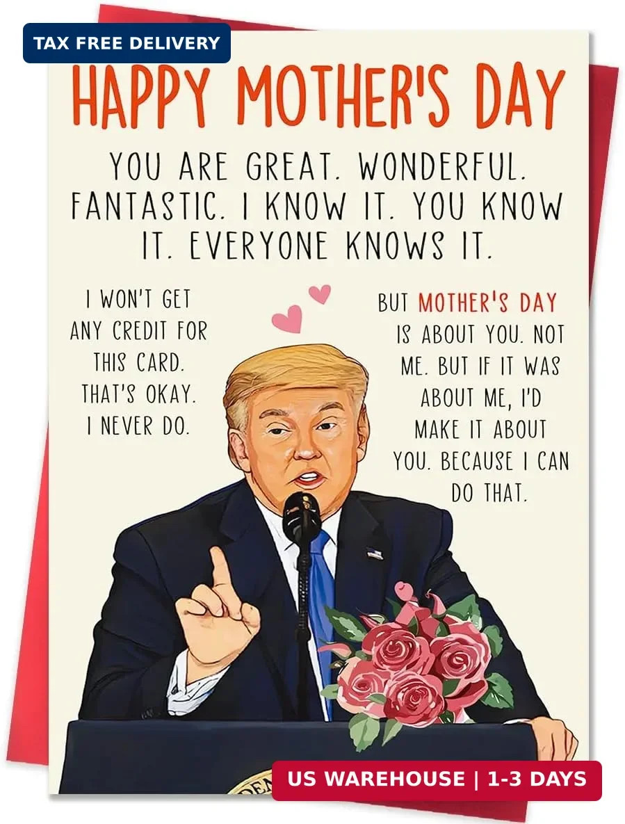 Funny Mothers Day Card, Humor Mothers Day Gifts for Mom from Daughter Son, Uniqu