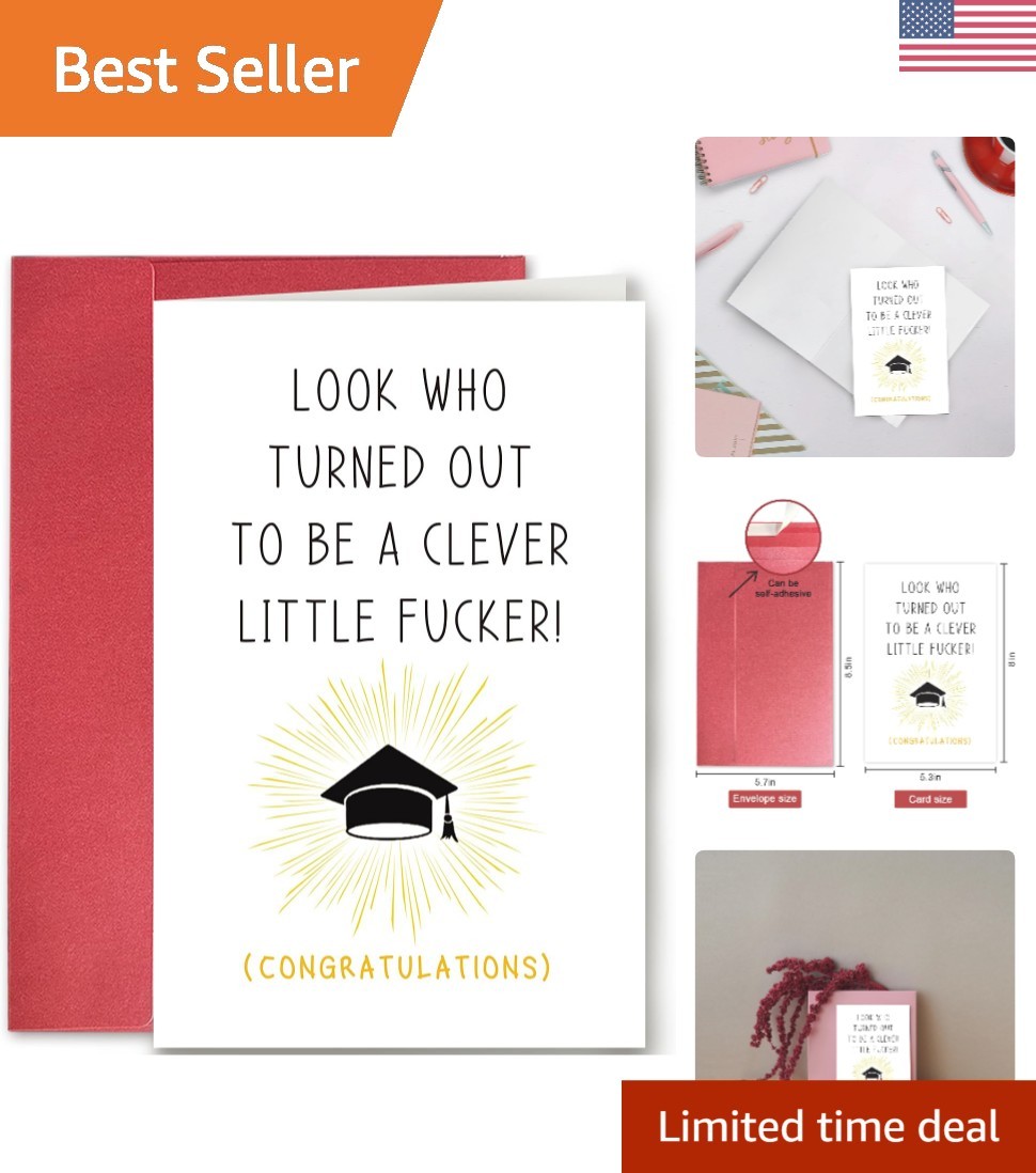 Funny Graduation Congrats Card – Perfect Gift for University & Law School Grads