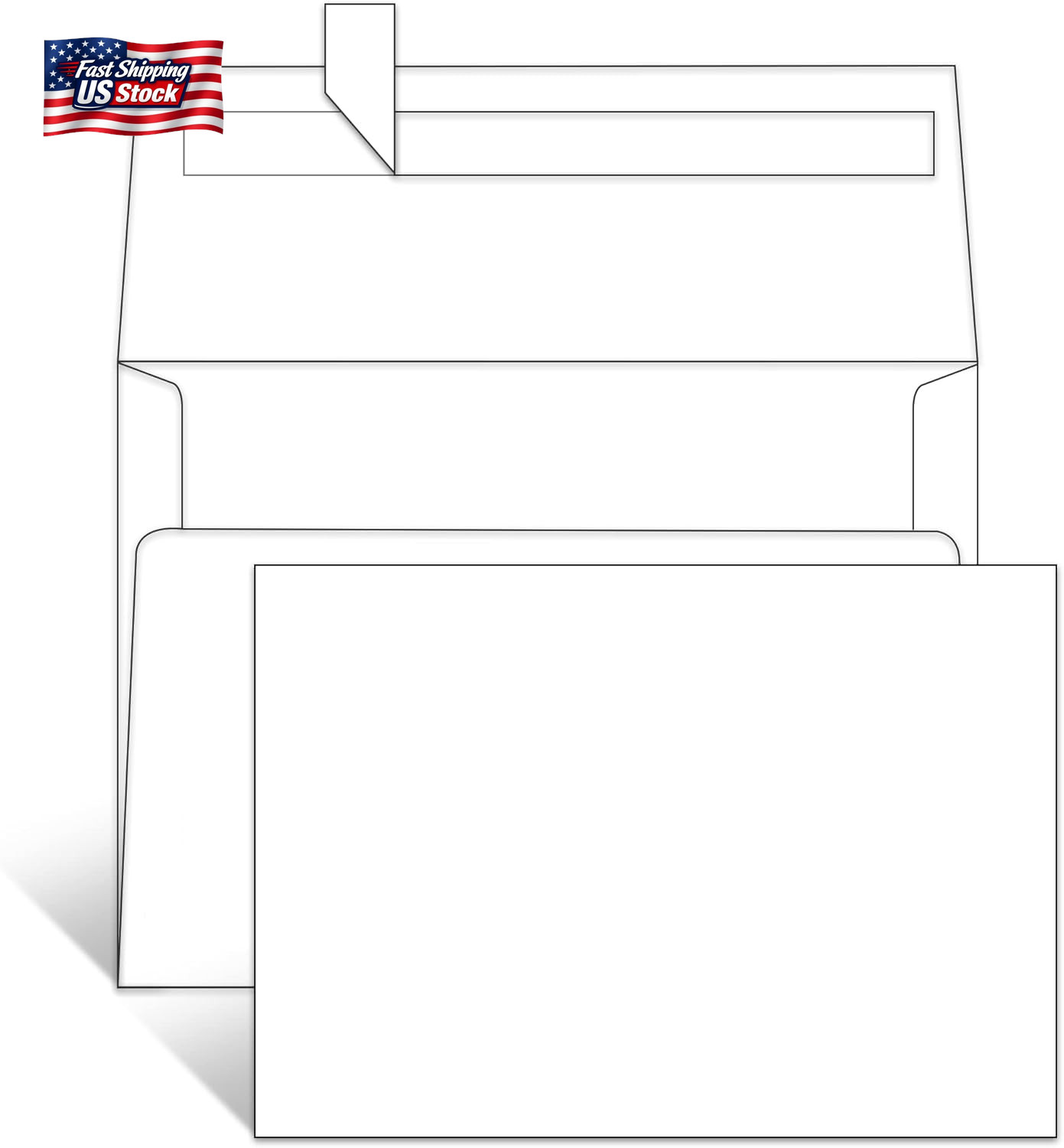 Goefun White Blank Note Cards and Envelopes 4X6 (Not Folded), 4X6 Flat Postcards