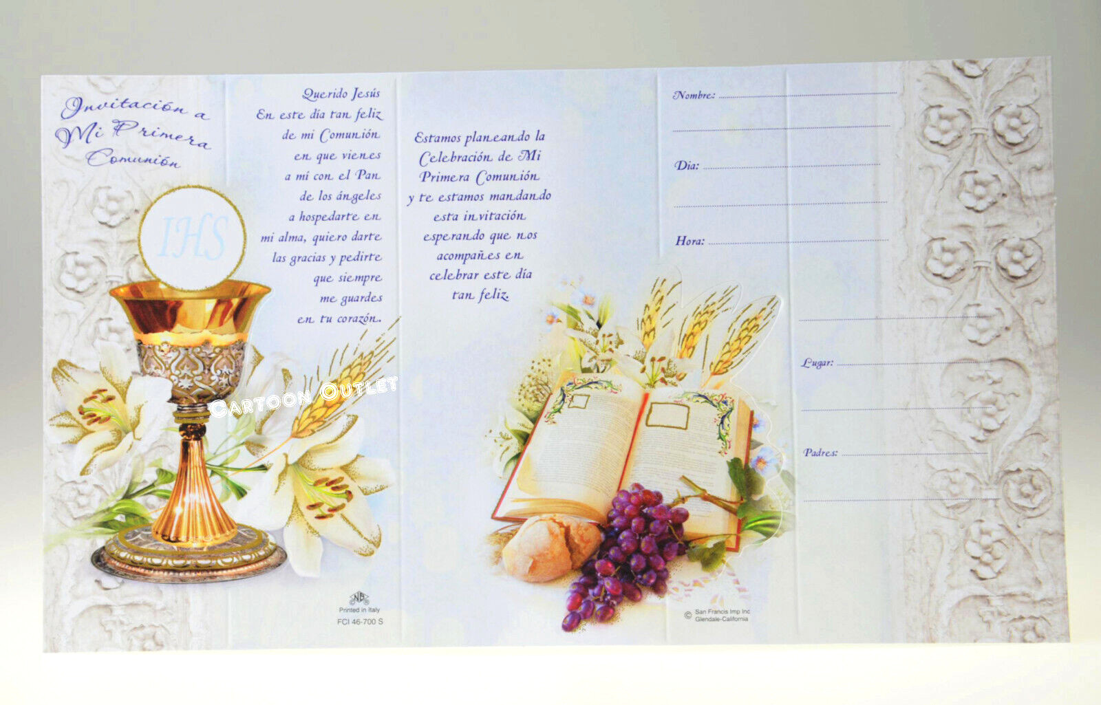 Invitaciones de Primera Comunion Spanish First Communion Invitations Favors