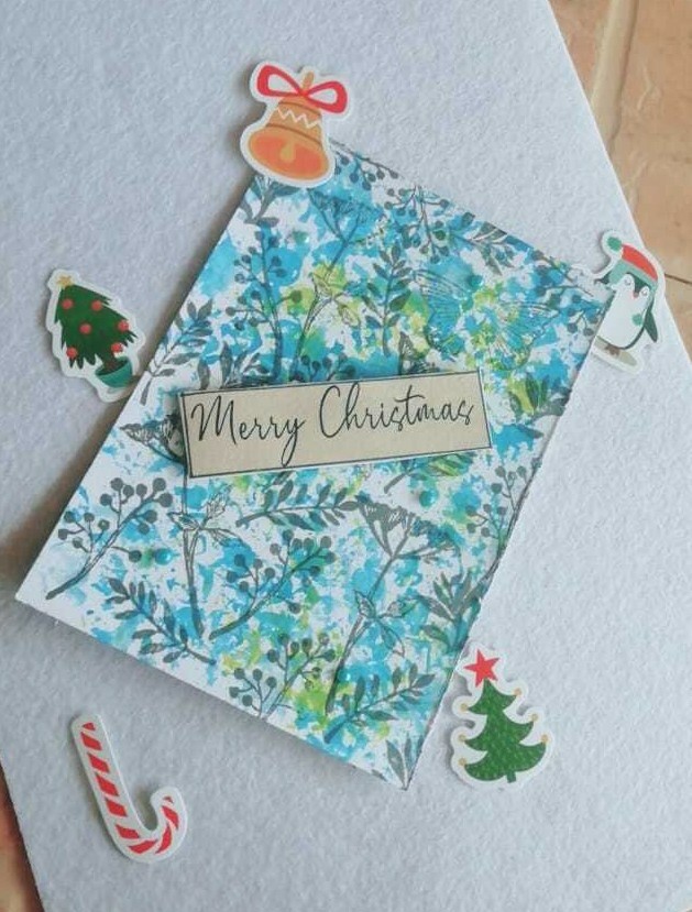 Paper quilling Beautiful Flower Christmas deco Card Handmade Sri Lanka.