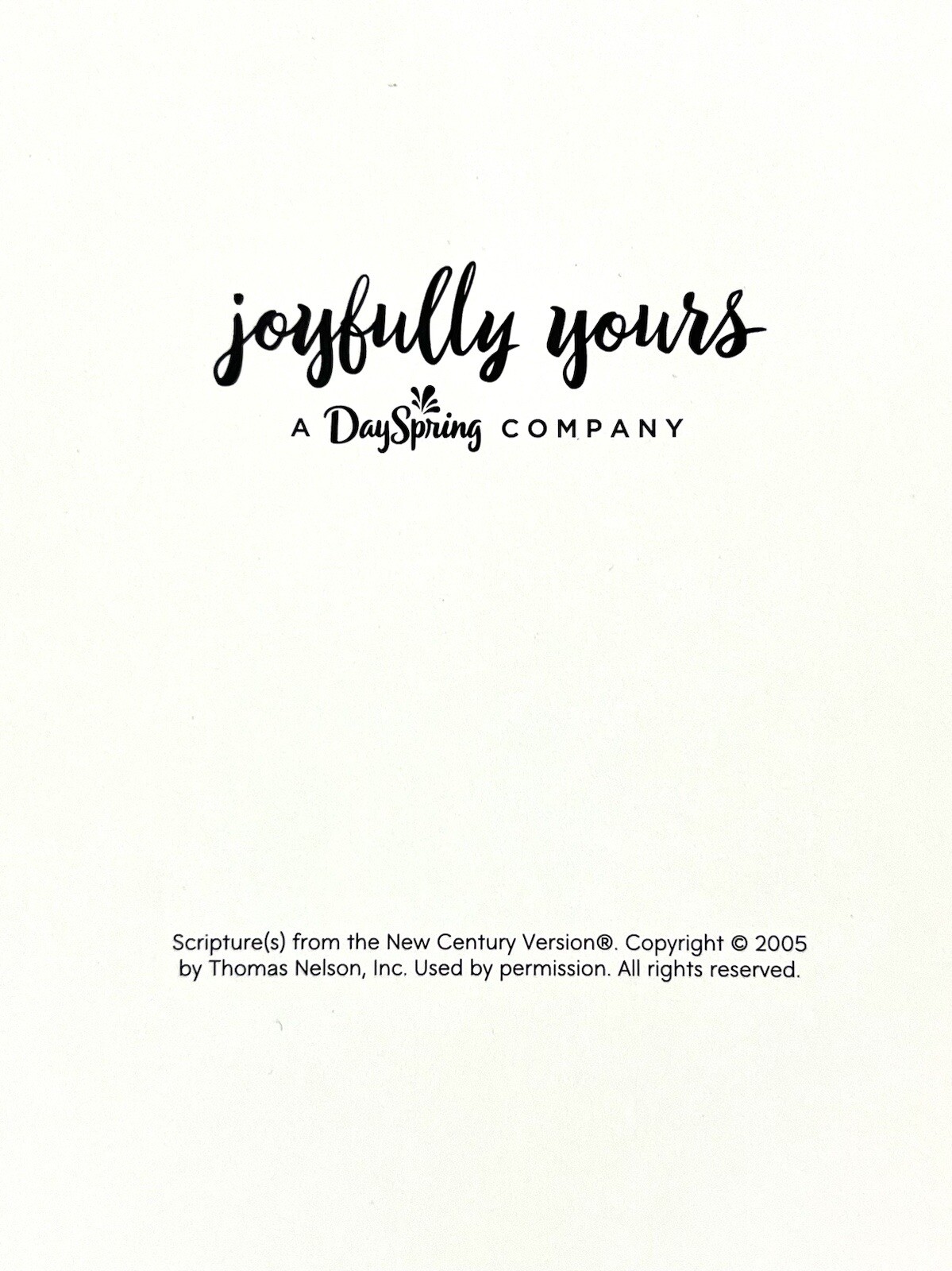 Graduation Card Religious w/ Scripture Congratulations Joyfully Yours Card NEW