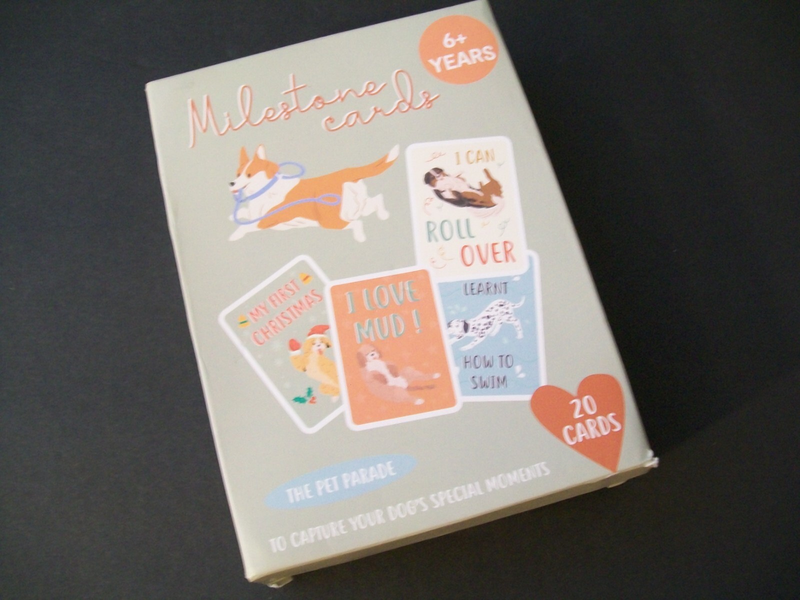 Dog Milestone Cards New Puppy Gift Pet Photo Prop Media Share First Year Memory