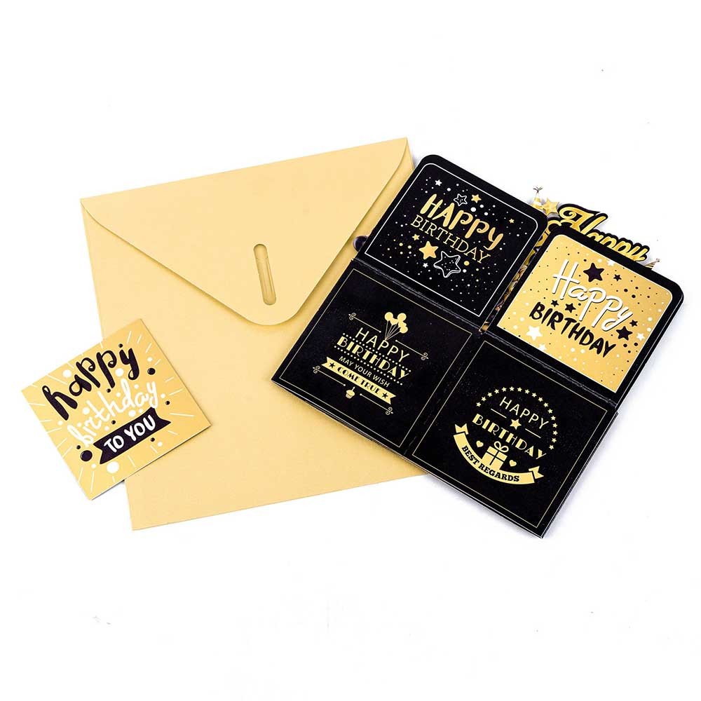 3D Pop Up Birthday Card with Envelope Laser Cut Greeting Card for Her/Him