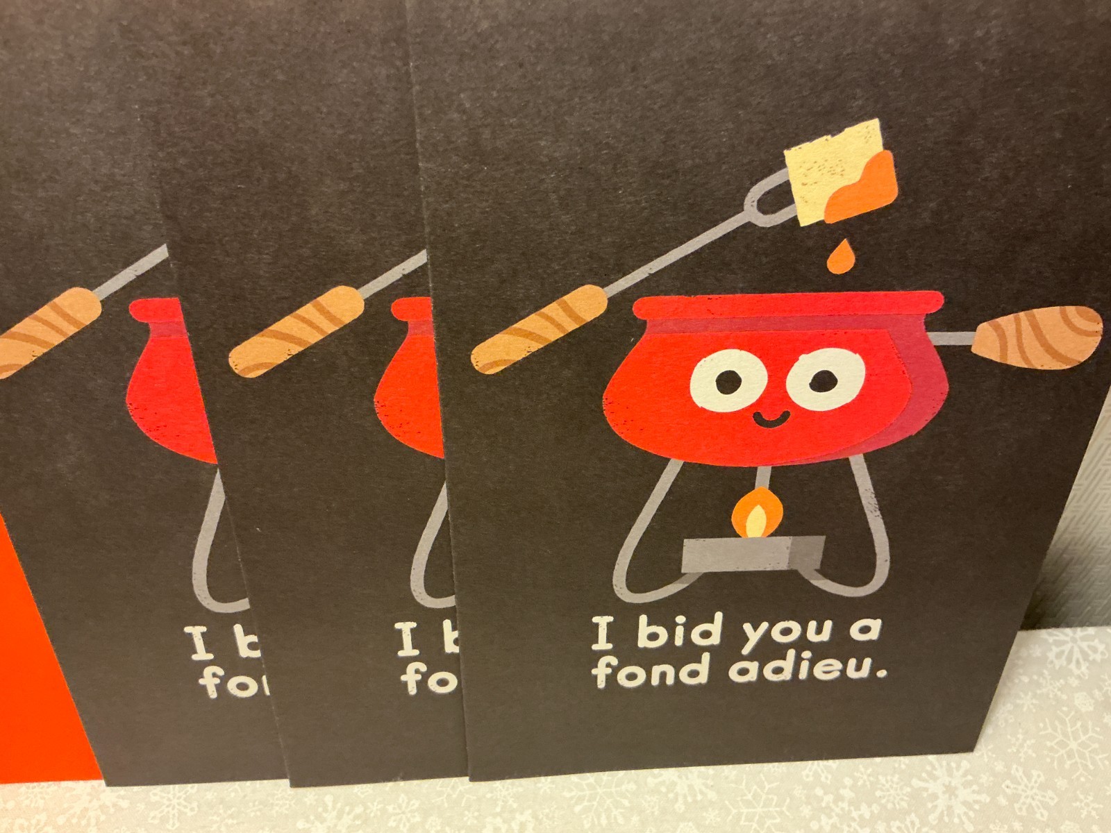 GOODBYE RSVP GREETING CARDS New w/Envelope LOT 3 “BID YOU A FOND ADIEU”