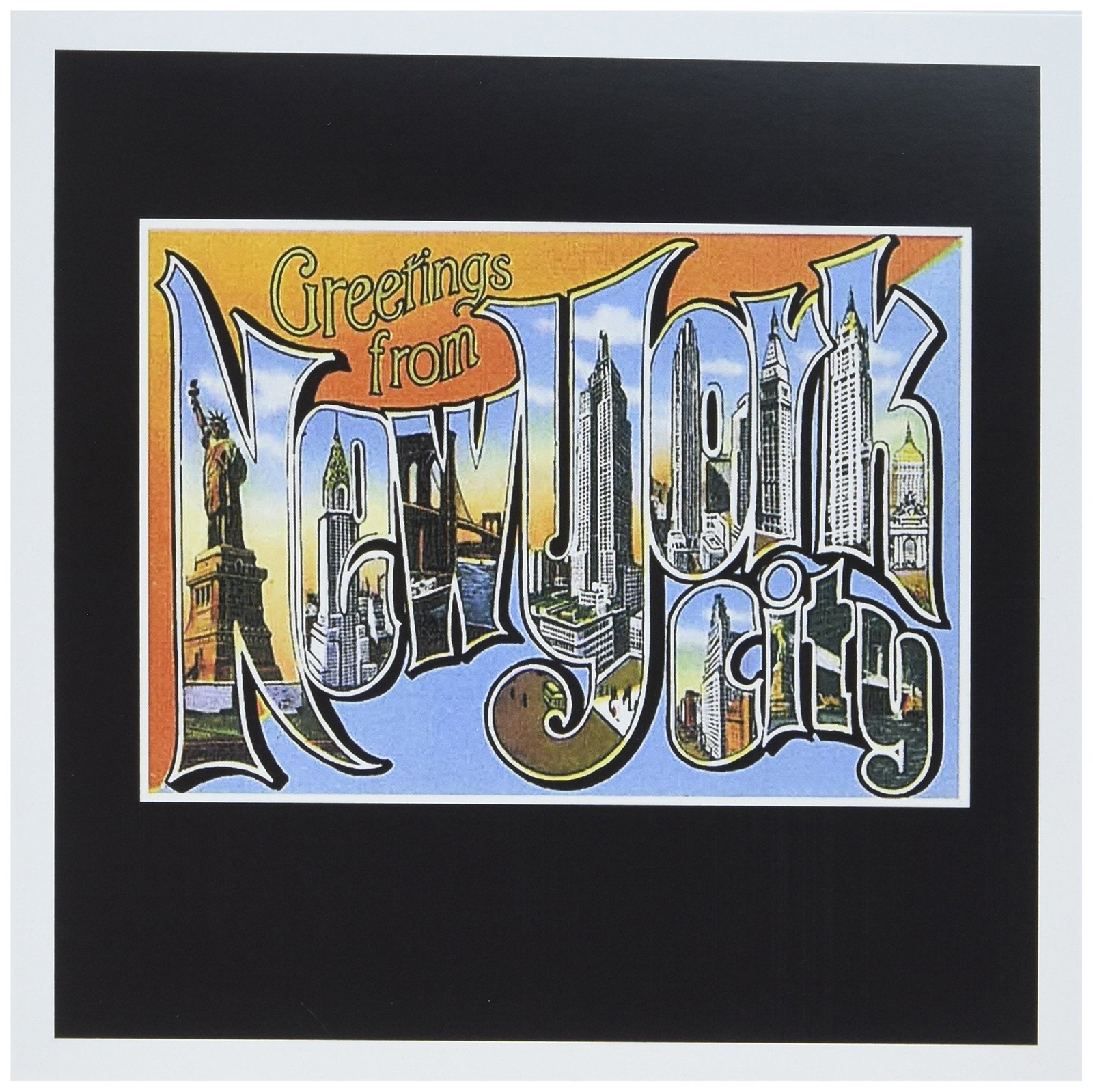 Greetings from New York City Scenic Postcard – 6×6 Inch Greeting Card
