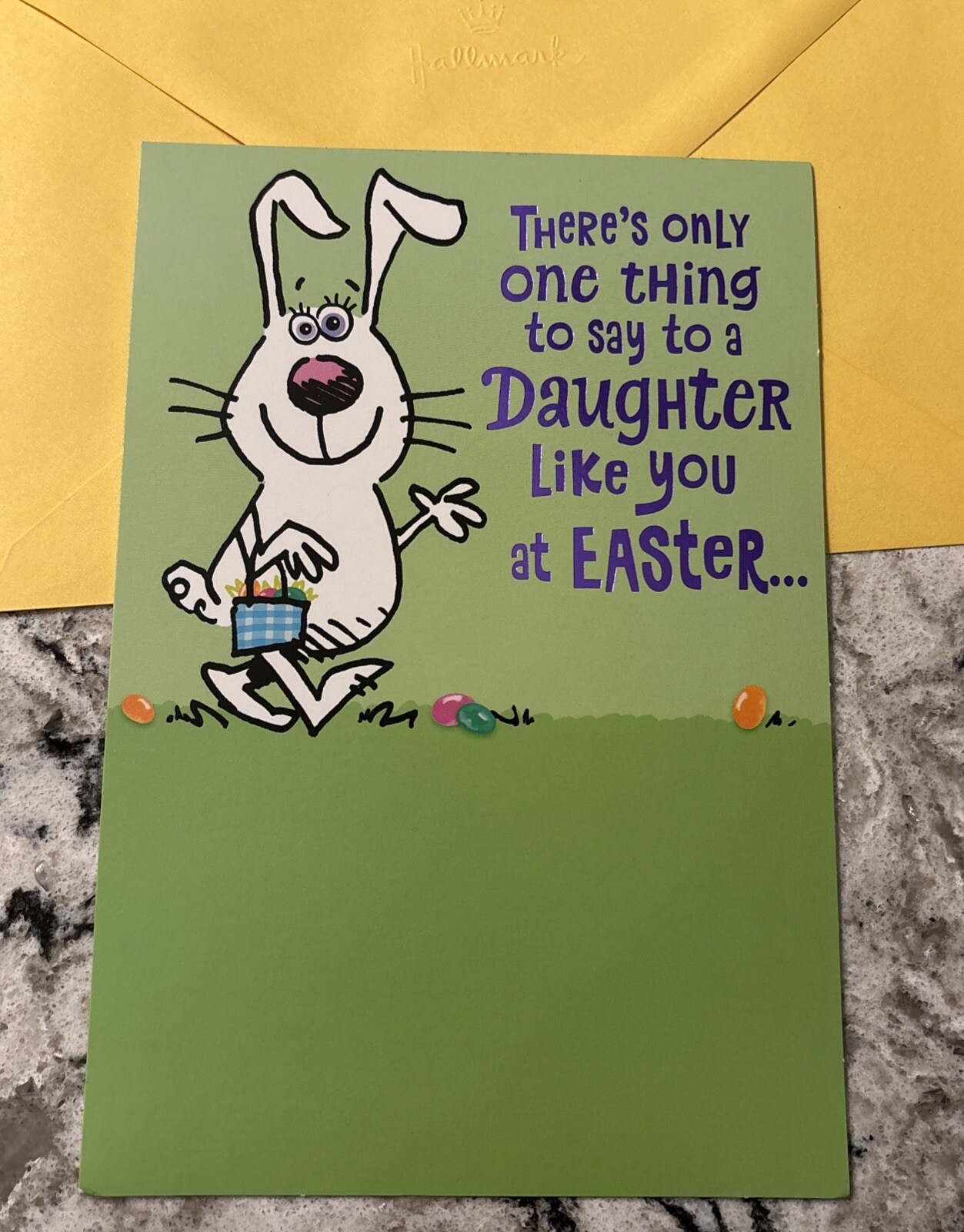 Easter Daughter Funny ❤️ Wonderful 5.5”x8” Hallmark Greeting Card
