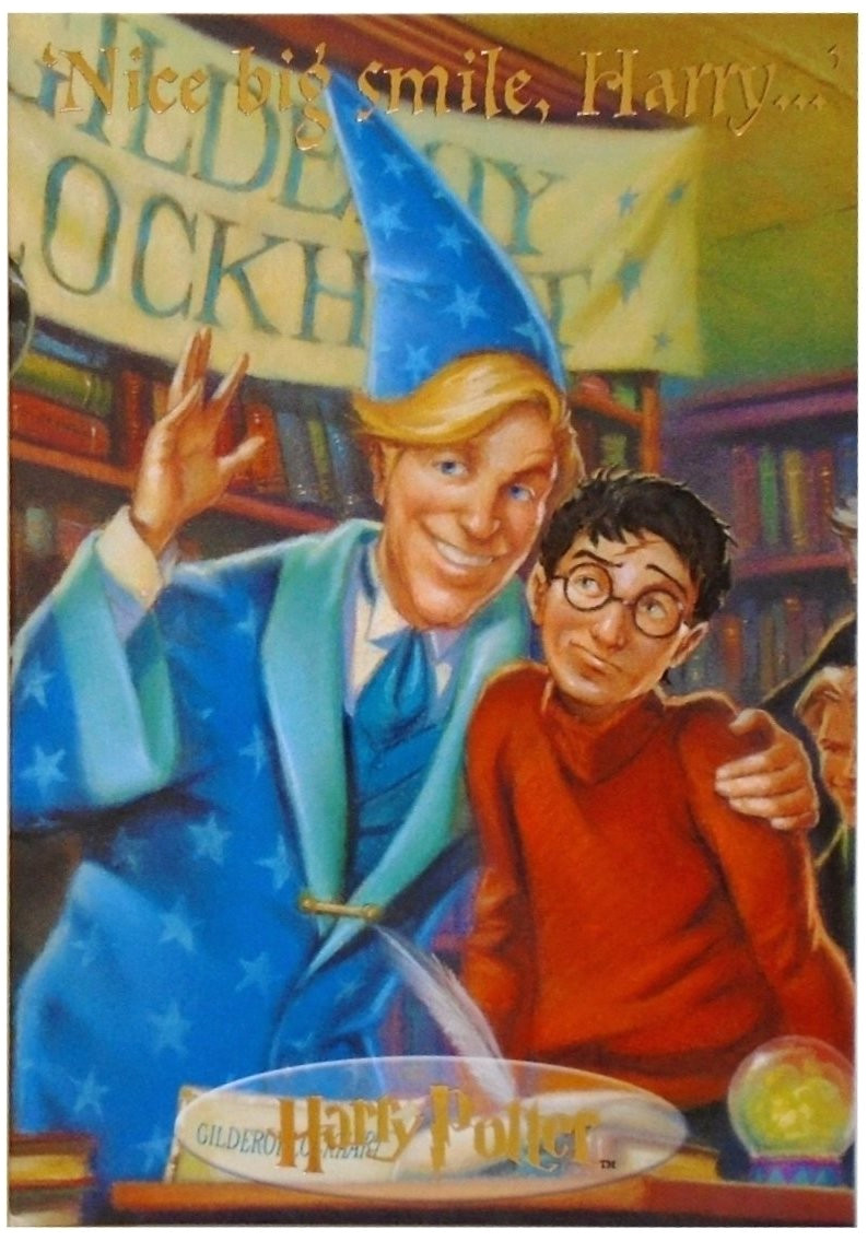Vintage Gilderoy Lockhart Greeting Card (Harry Potter) England + USPS Stamp RARE