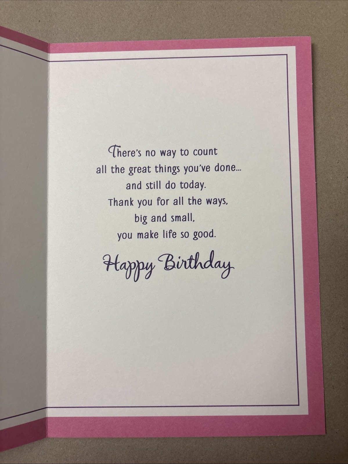 Happy Birthday For Mom Happy With Love 5.5”x8” Hallmark Greeting Card