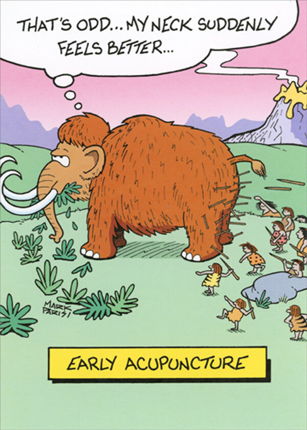 Oatmeal Studios Early Acupuncture Funny Get Well Card