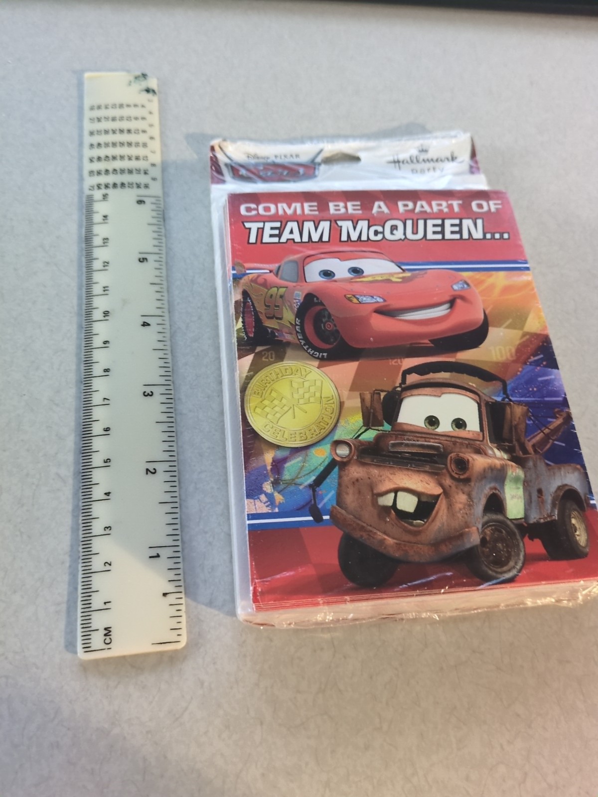 DISNEY Pixar CARS Hallmark Party BIRTHDAY 8 Invitations + 8 Thank Yous Team McQU