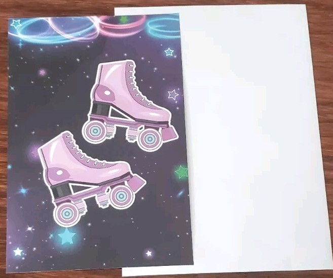 Let’s Roll For Birthday Invitations with Envelopes – 20PCS Roller Skating…