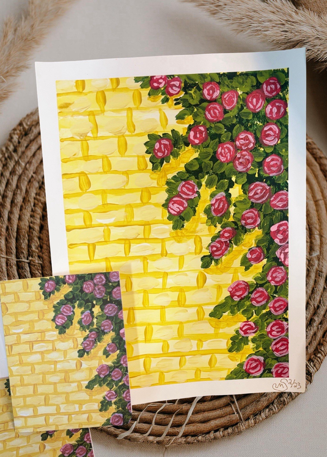 Secret Garden Roses Greeting Cards Set of 5 | Cottage Garden Stationery