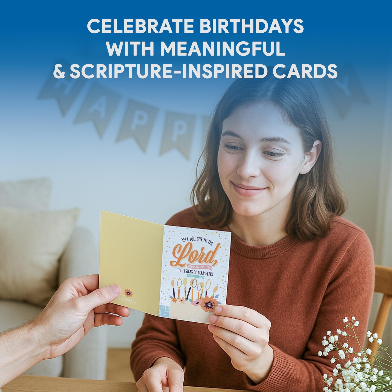 Decorably 50 Pack 4x6in Religious Birthday Cards for 4×6 inches, Multicolor