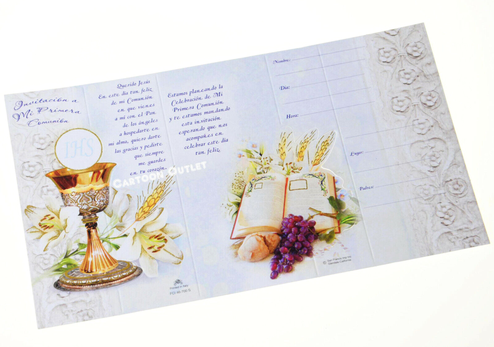Invitaciones de Primera Comunion Spanish First Communion Invitations Favors
