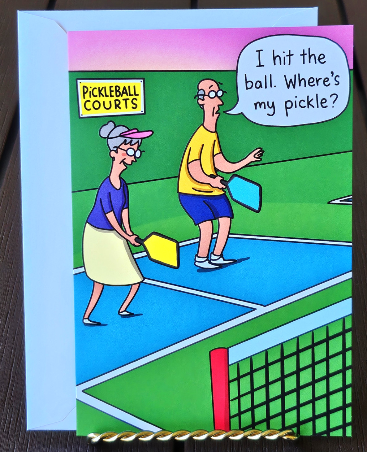 Birthday Card w Envelope American Greetings Funny Adult Humor Pickleball