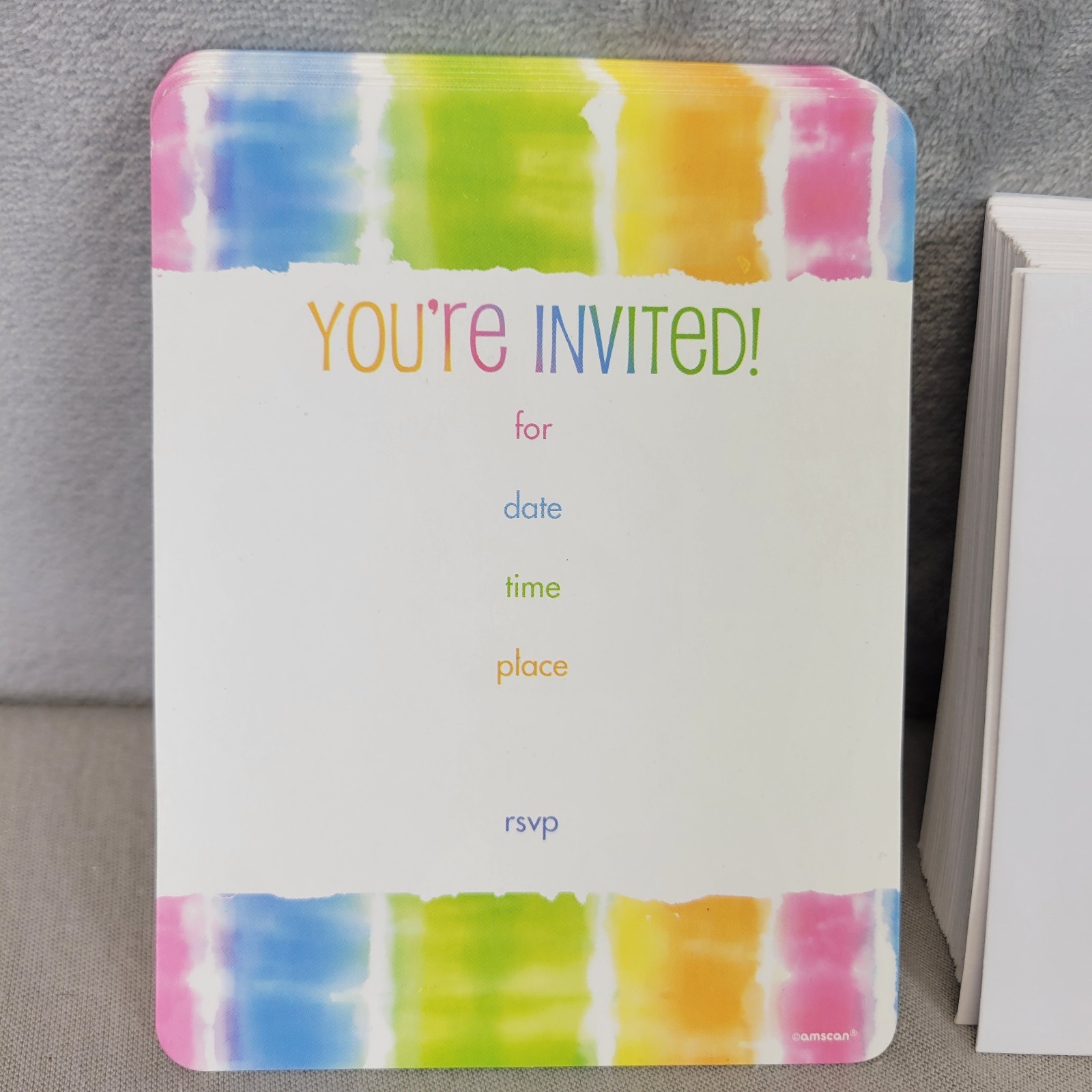 You’re Invited Invitations with Envelopes Party Event Tye Dye Style 44 count