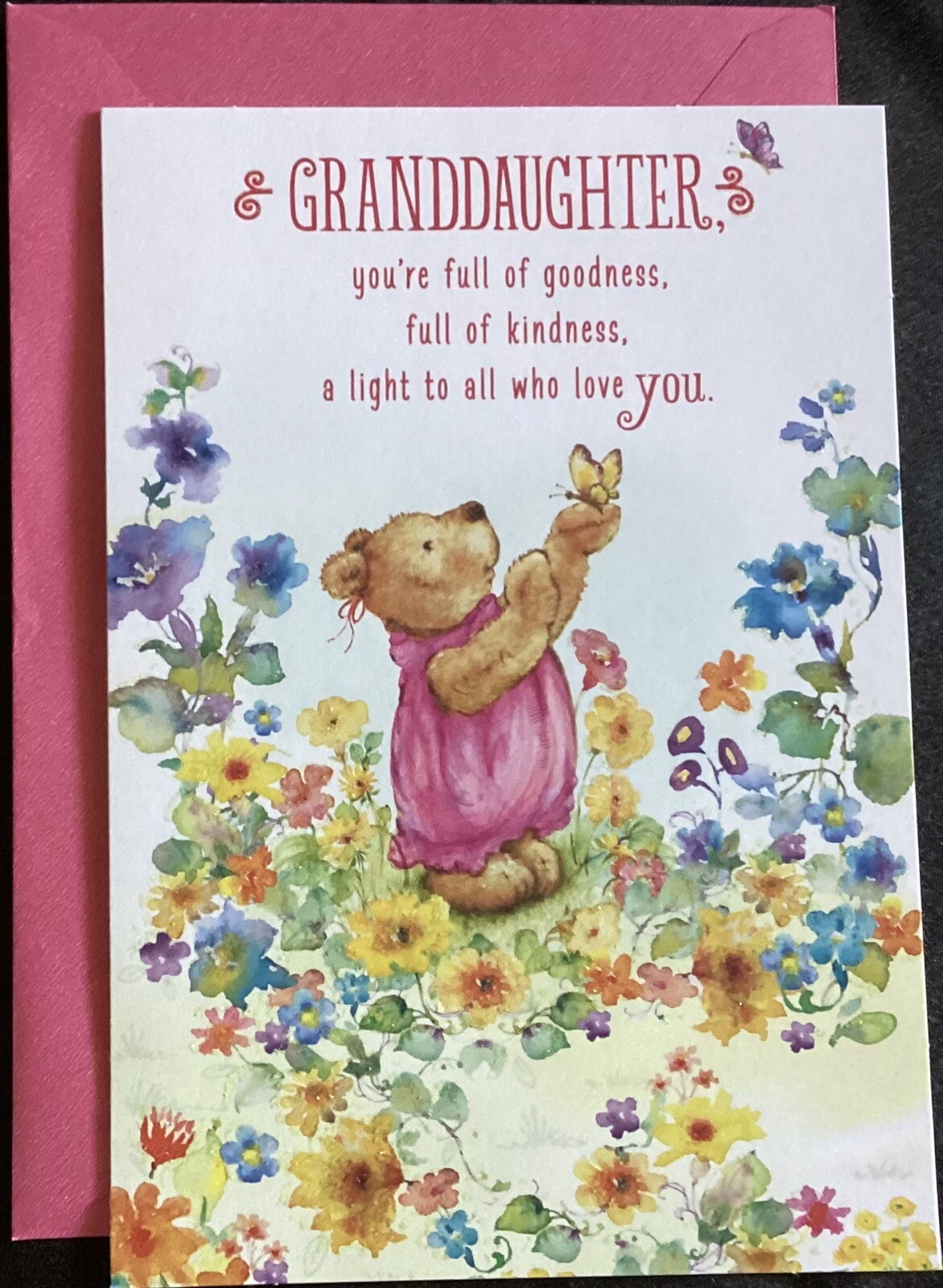 Happy Birthday Granddaughter Teddy Bear Card Hallmark Greeting Card