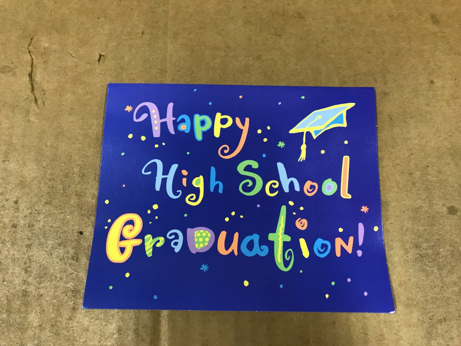 New Hallmark Graduation Card W/ Envelope- “Happy High School Graduation”