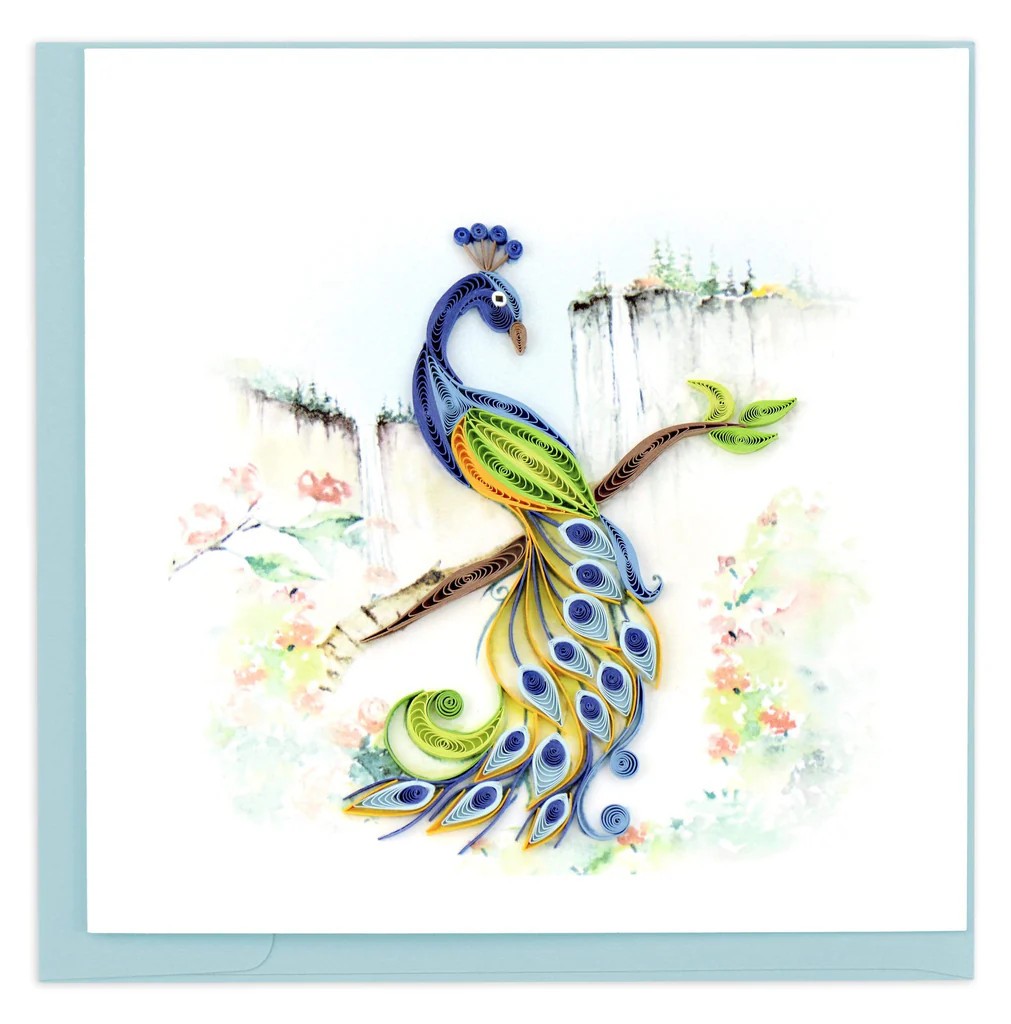 Quilling Card Quilled Posing Peacock Card Greeting Card