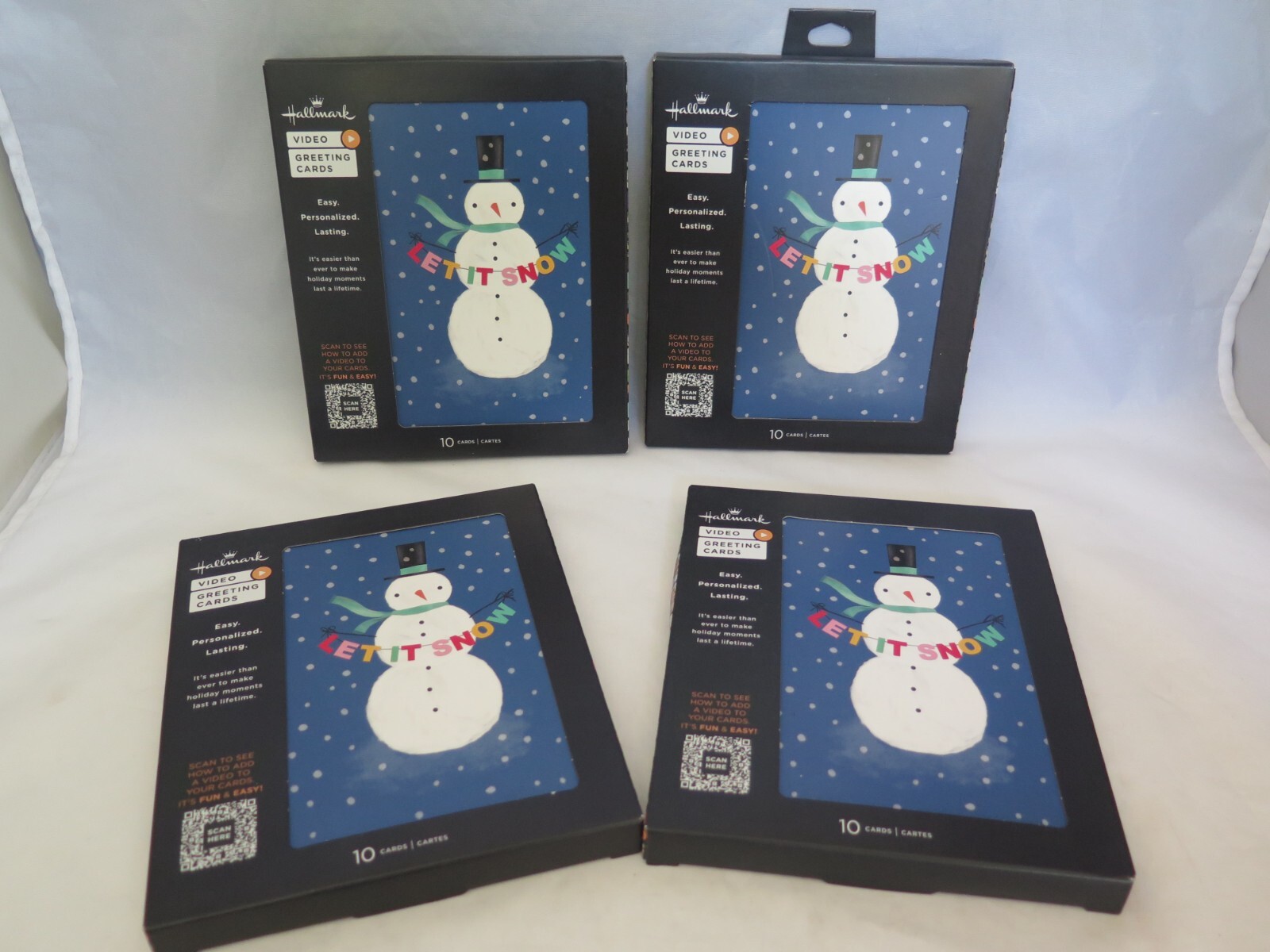 Hallmark Personalized Video Greeting Cards – 4 Packs of 10 Lot – New in Box – m