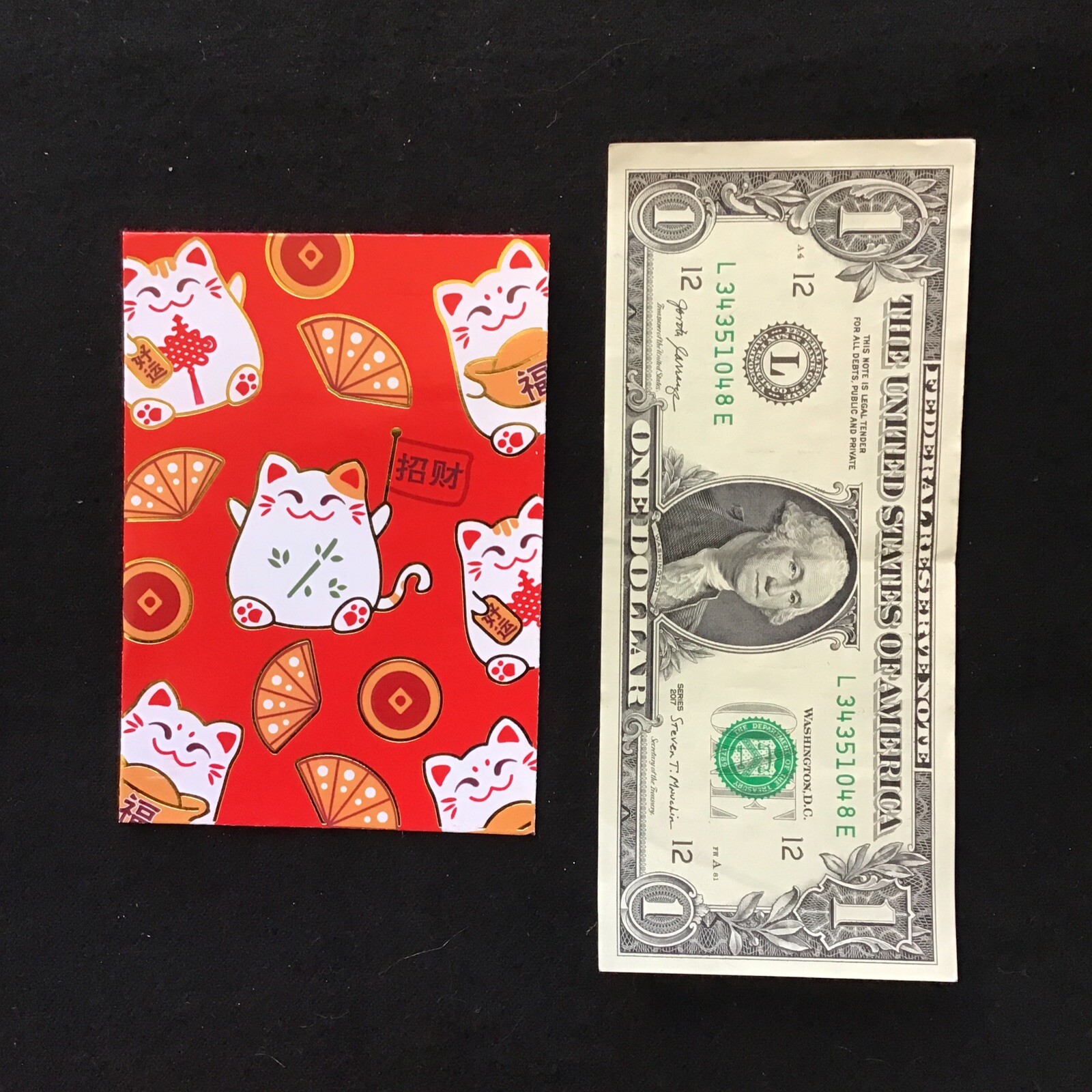 6pcs Lucky Cat Red Envelopes for New Year / Xmas/Valentine/ Party Gift Bag B-95