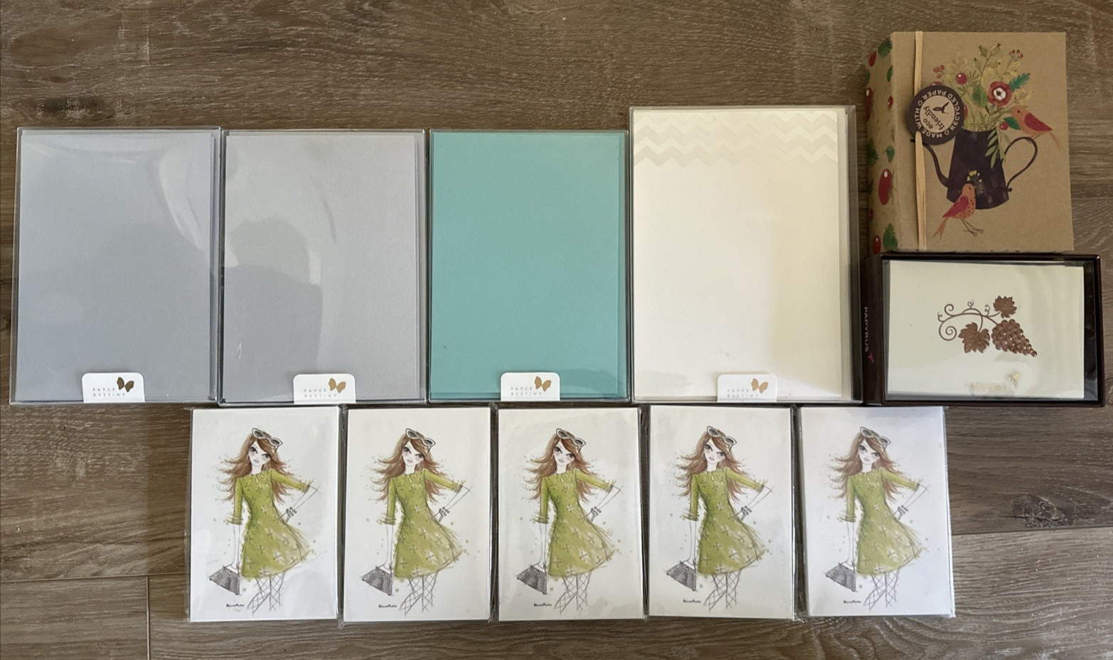Lot of Papyrus and Paper Destiny Stationary, Notes Cards and 5 Papyrus Notepads
