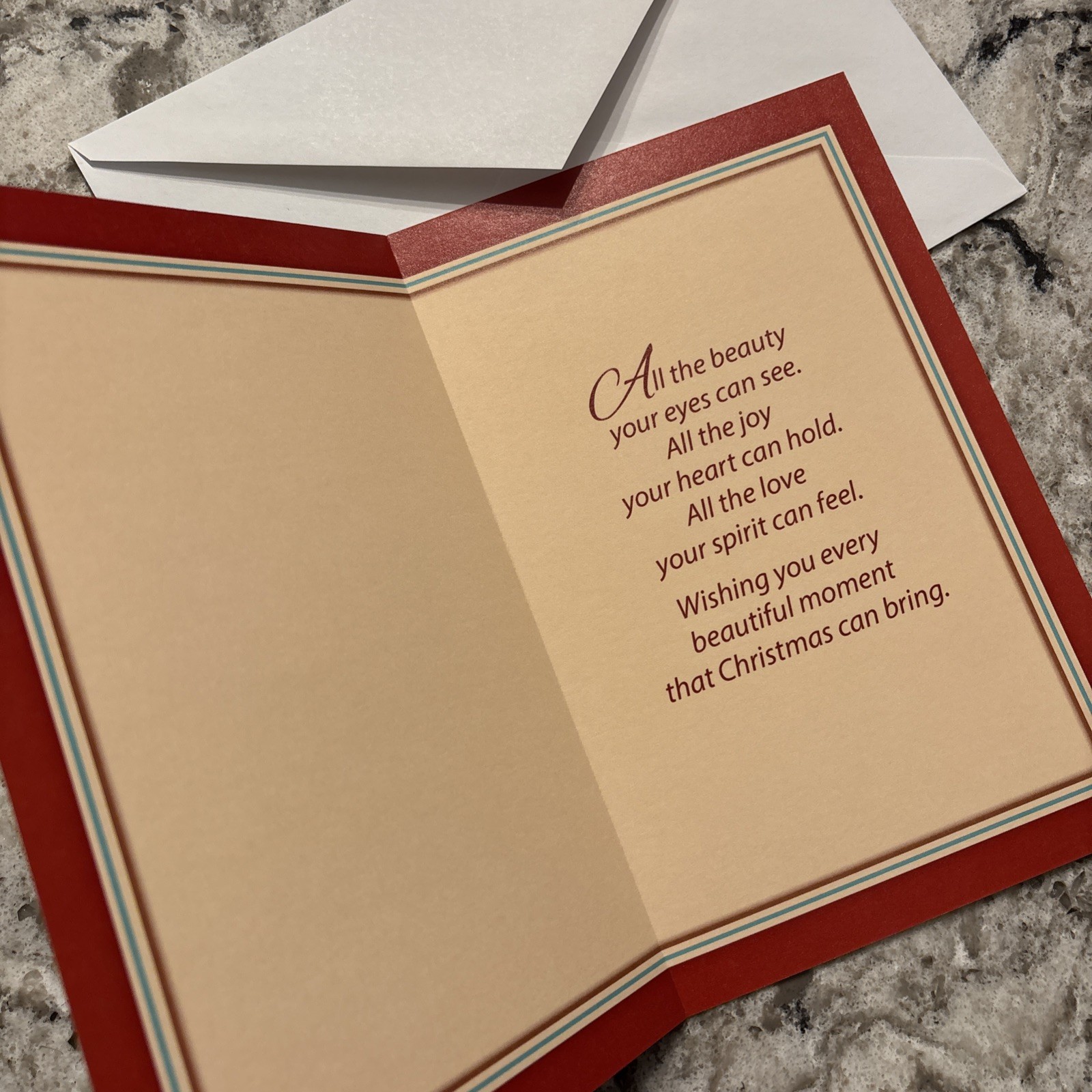 Merry Christmas All The Love Wishing 5”x7.75″ Stockwell Greeting Card