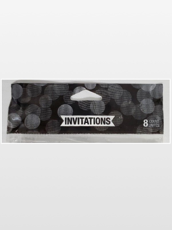 New Invitations Universal Party Black Gold Cards All Occasions 8 Count NWT
