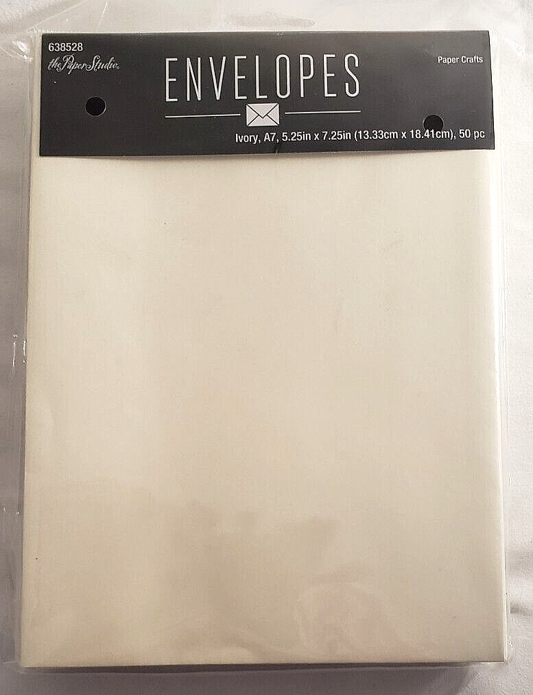 The Paper Studio IVORY A7 ENVELOPES – 50ct (5.25″ x 7.25″)