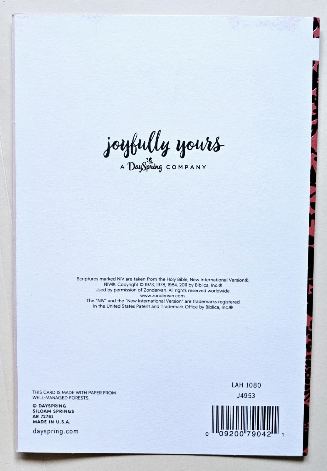 For My Incredible Wife/Happy Anniversary Greeting Card (incl. Envelope 5.5×8″)