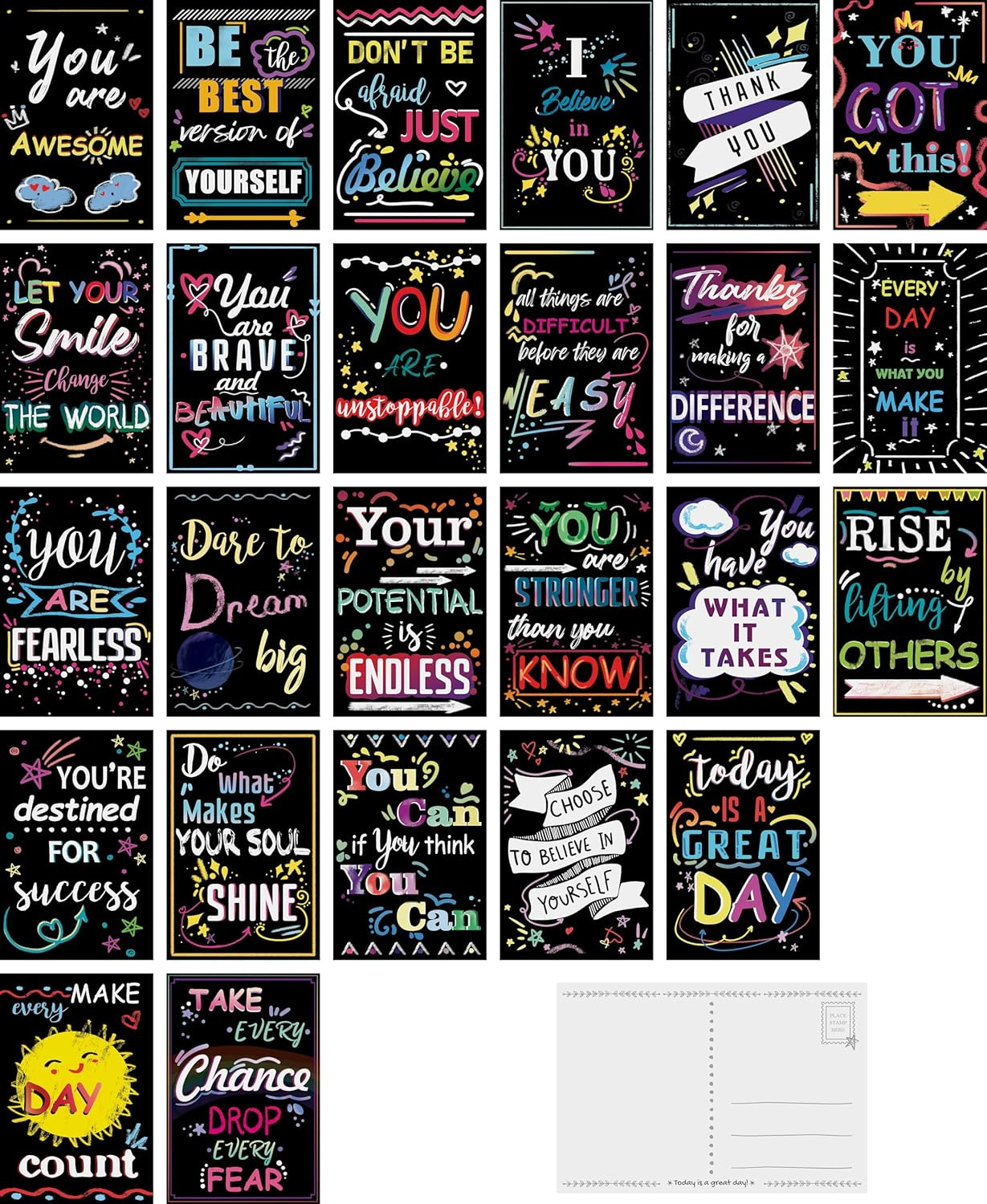 75-Count Inspirational, Motivational, Gratitude, Appreciation, Kindness & Encour