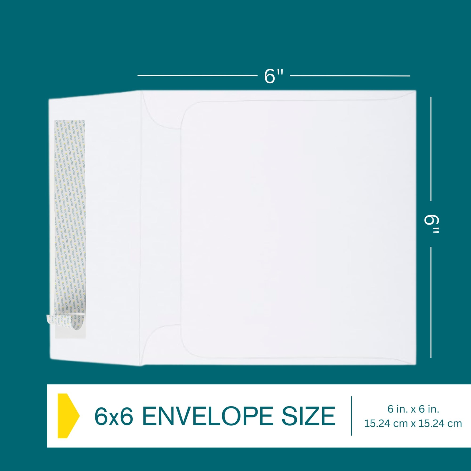 6×6 White Square Envelopes Self Seal – 25 Pack – Heavy-Duty 28lb Paper – Invi…
