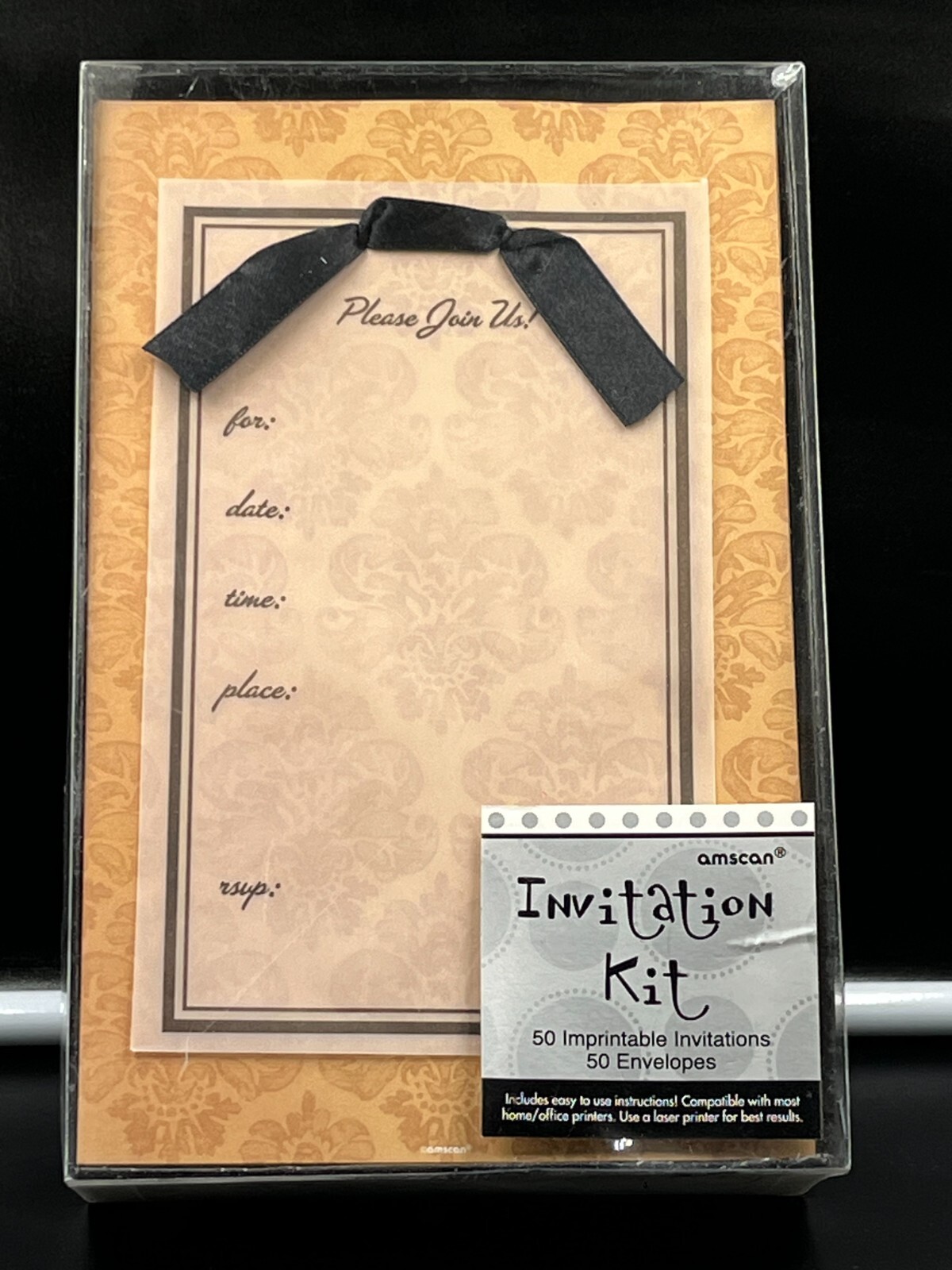 Amscan Invitation Kit 50 Imprintable Invitations 50 Envelopes