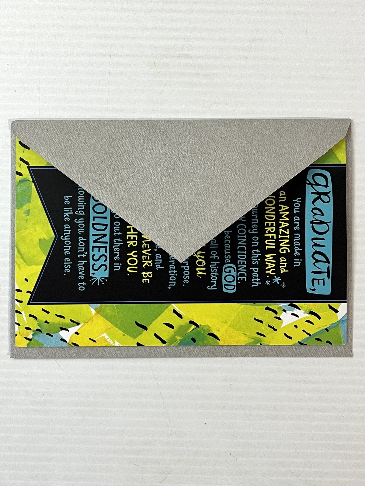Graduation Card Religious w/ Scripture Congratulations Joyfully Yours Card NEW
