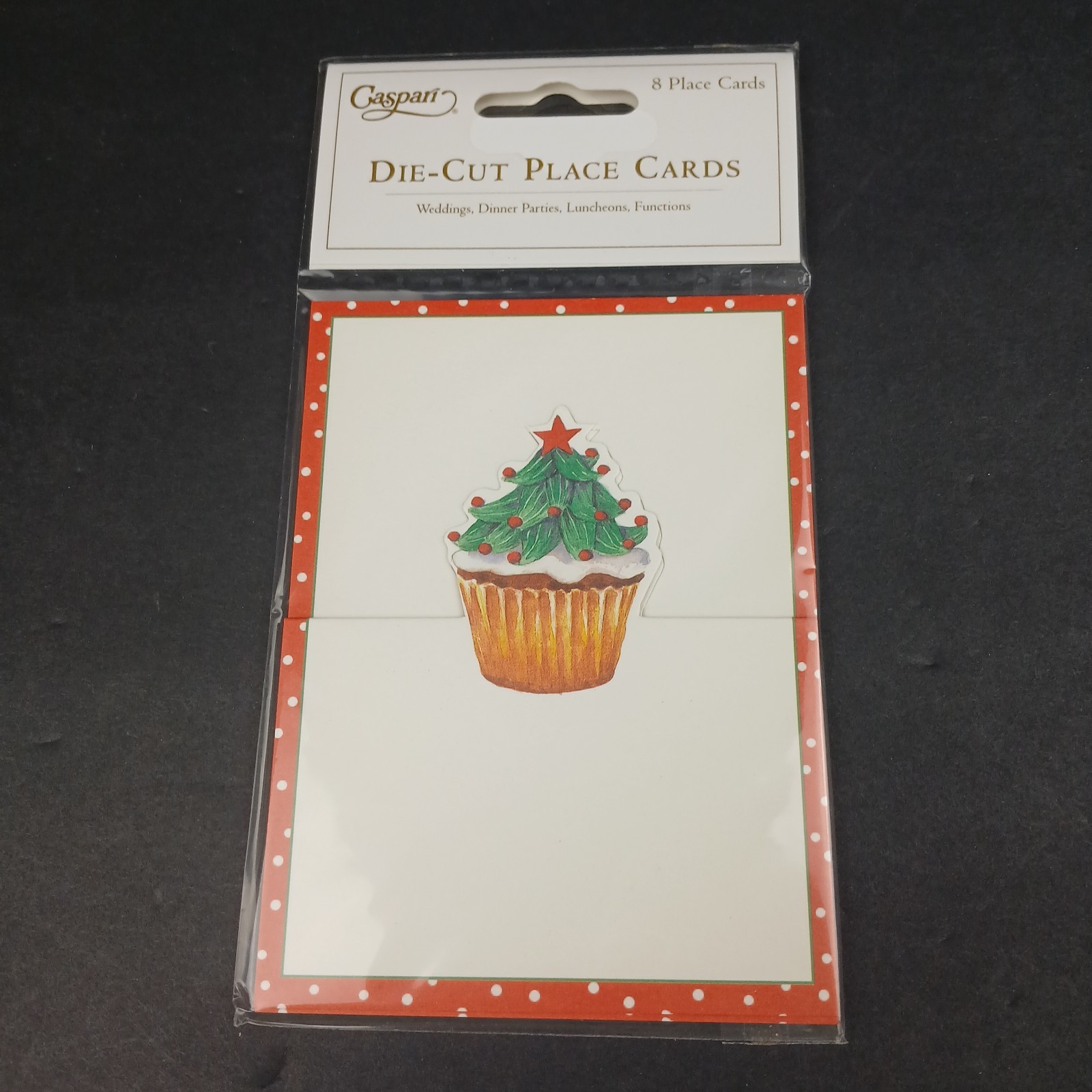 Christmas Cupcake Die-Cut Place Cards Caspari Set of 8