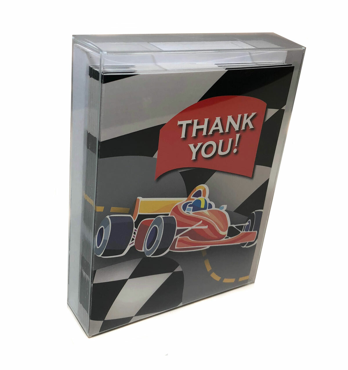 Race Car Thank You Note Card Set – 4 1/4 x 5 1/2 in. 10 Boxed Note Cards- B14151