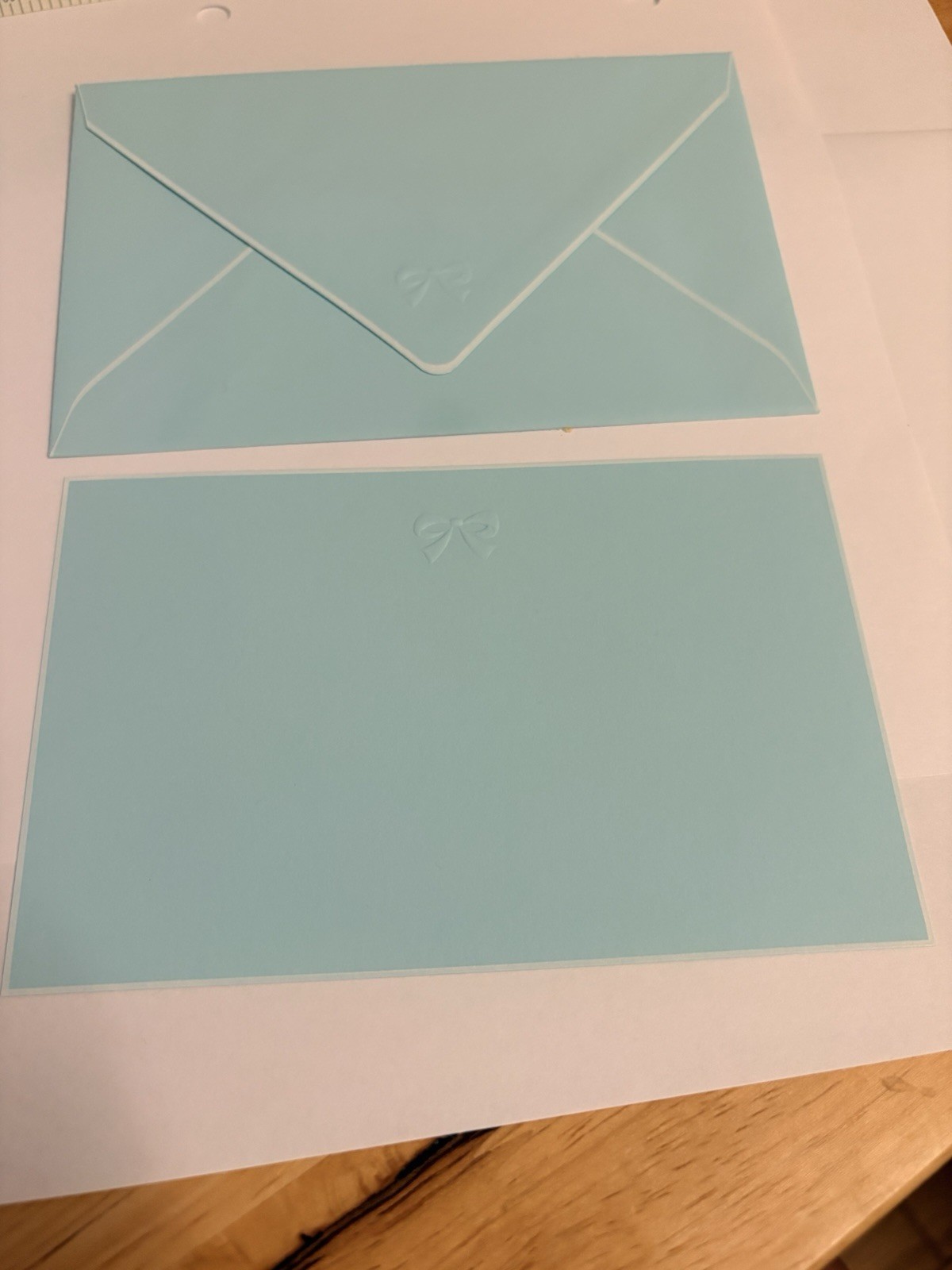 Tiffany & Co Blank Note Cards Embossed Tiffany Blue 10 Note Cards