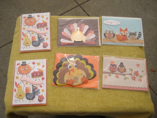 Lot of 6 PAPYRUS Thanksgiving Holiday Cards new sealed # Q