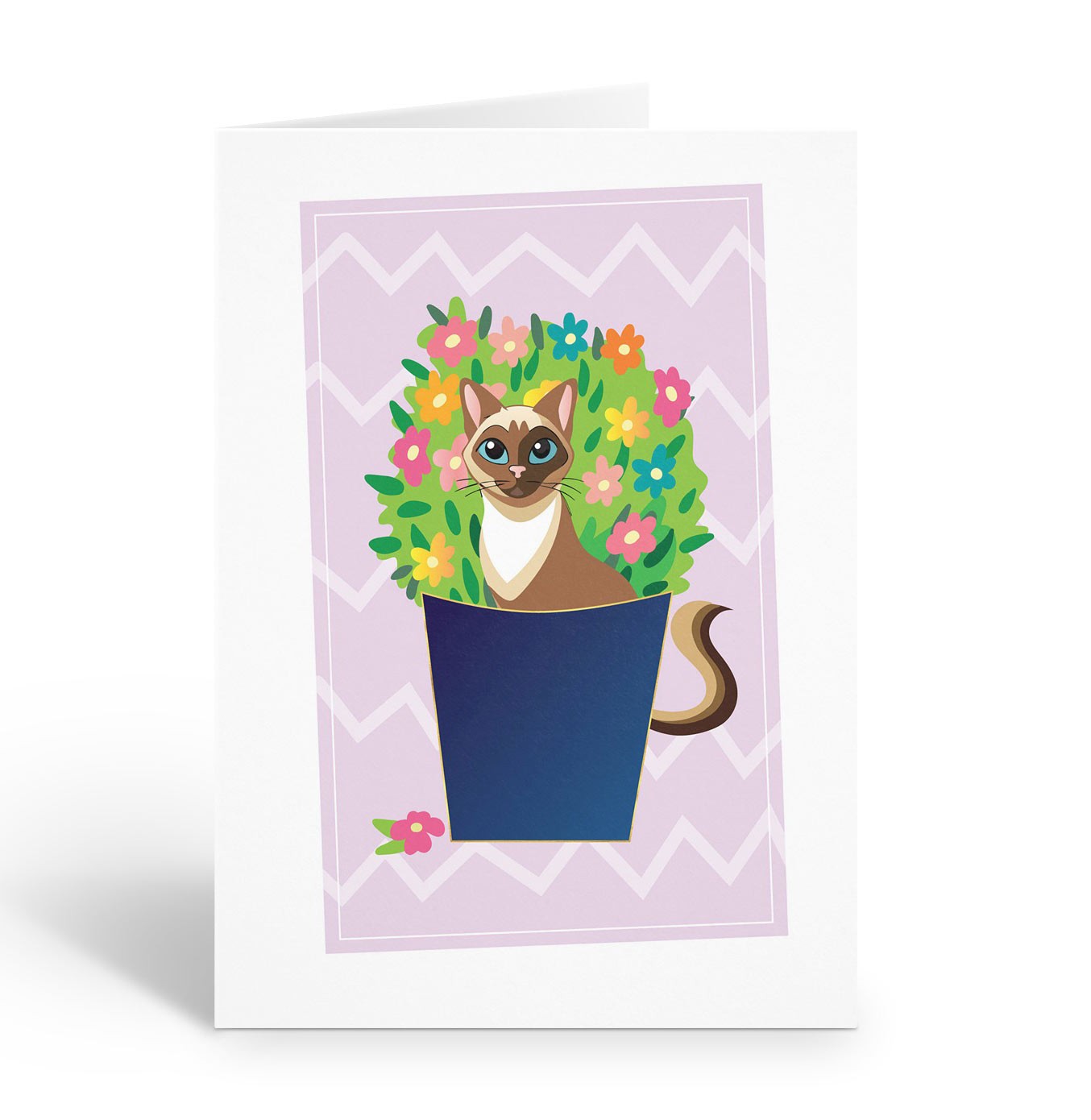 Siamese Cat Blank Note Cards – 10 Cards w/Envelopes – Size 4.25″ x 5.5″