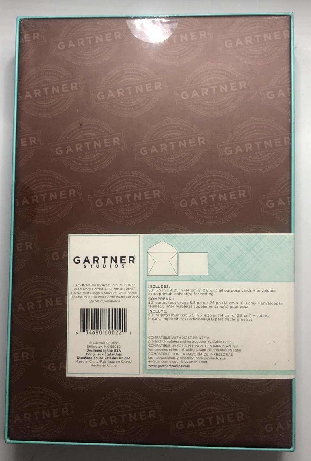 4.25 x 5.5″ Blank PEARL IVORY Greeting Cards & Envelopes Set of 50 Gartner