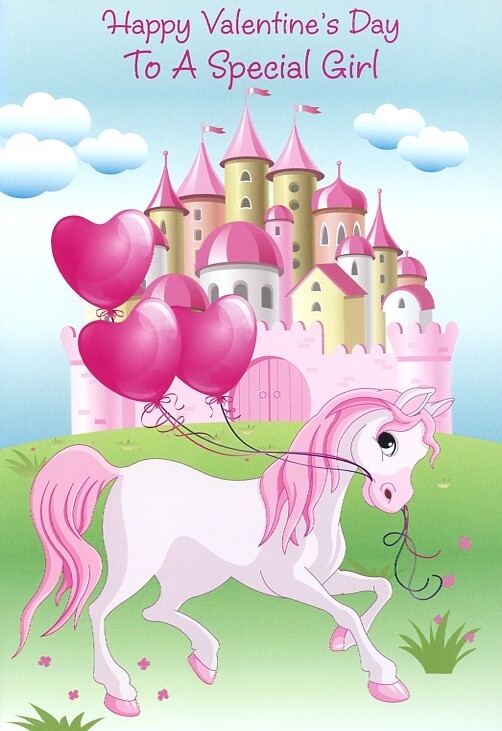 Happy Valentine’s Day To A Special Girl – Valentine’s Greeting Card – 22376