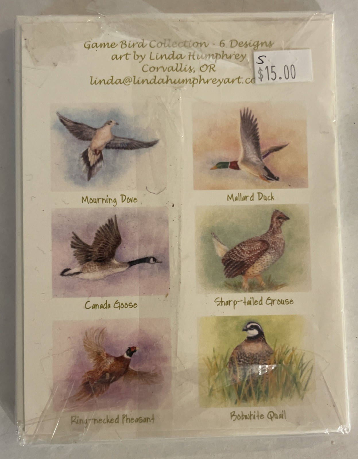 Game Bird Collection 6 Designs Art By Linda Humphrey Note Cards New In Package