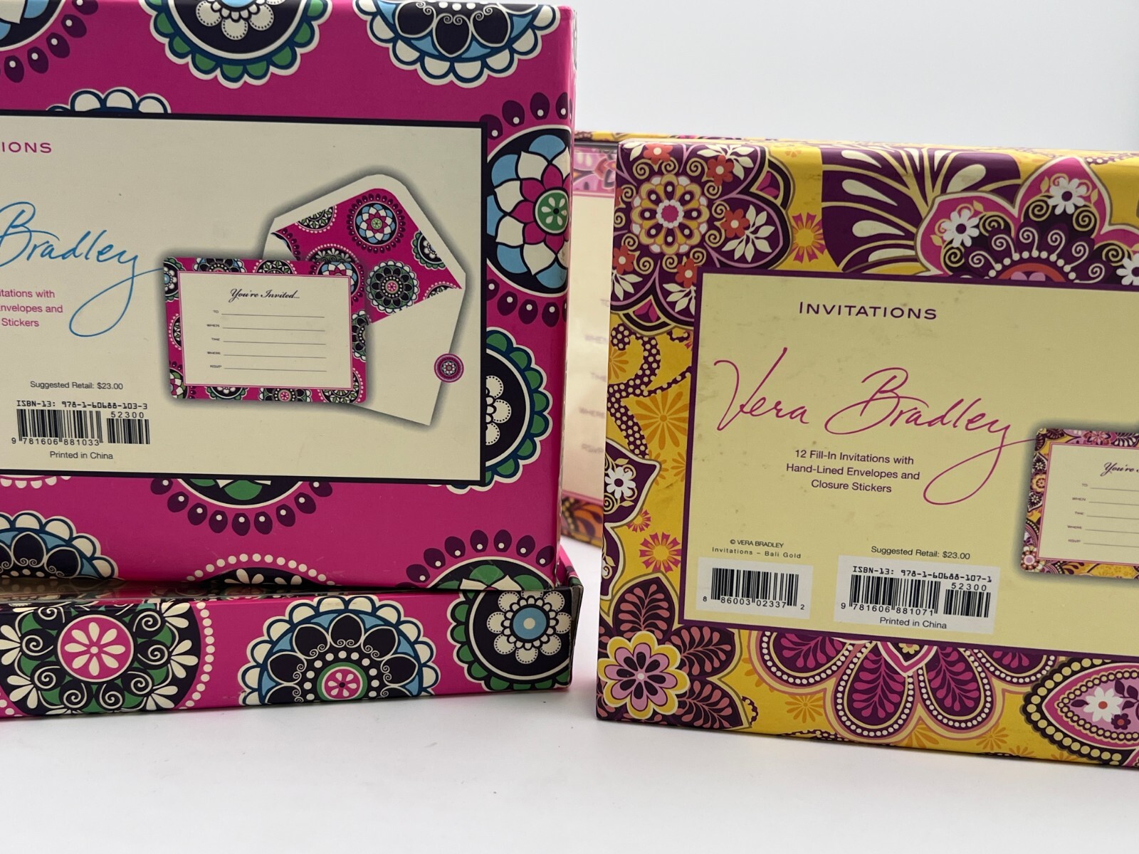 Vera Bradley INVITATIONS All Occasion 4x Boxes of 12 / 48 Total with BONUS