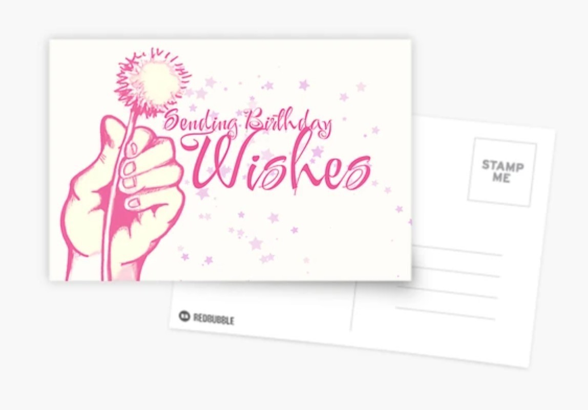 DIGITAL Sending Birthday Wishes Dandelion Kisses Card MBSB – **PRINTING REQ’D**